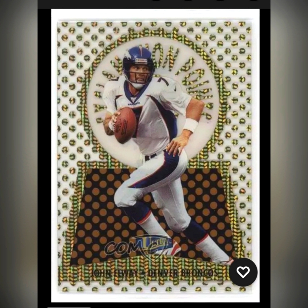 1999 John Elway Exclamation Points Card, by Fleer, Card 3 of 15. RARE